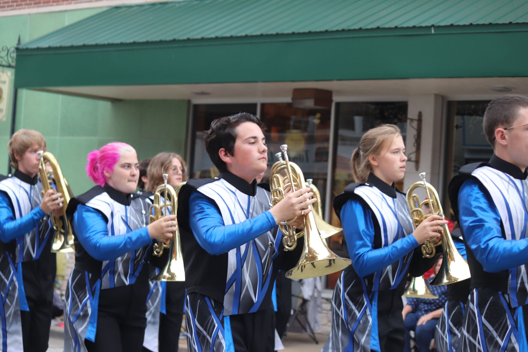 Washington High School band marches
